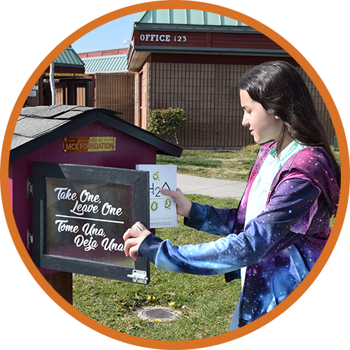 girl reading a book